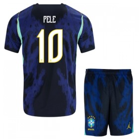 Brasilien Pele 10 Børn Udebane VM 2026 - Fodboldtrøjer (S/S)
