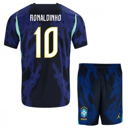 Brasilien Ronaldinho 10 Børn Udebane VM 2026 - Fodboldtrøjer (S/S)