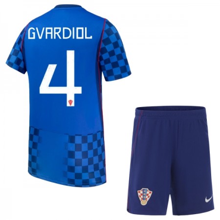 Kroatien Gvardiol 4 Børn Udebane VM 2026 - Fodboldtrøjer (S/S)