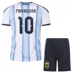 Argentina Maradona 10 Børn Hjemme VM 2026 - Fodboldtrøjer (S/S)