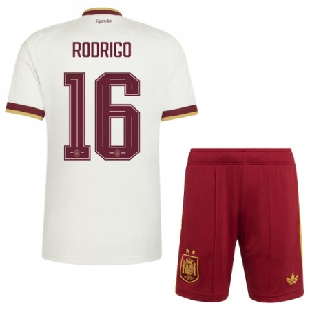 Spanien 2 Stars Rodrigo 16 Børn Udebane VM 2026 - Fodboldtrøjer (S/S)
