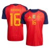 Spanien 2 Stars Rodrigo 16 Hjemme VM 2026 - Fodboldtrøjer (S/S) Spanien 2 Stars Rodrigo 16 Hjemme VM 2026 - Fodboldtrøjer (S/S)