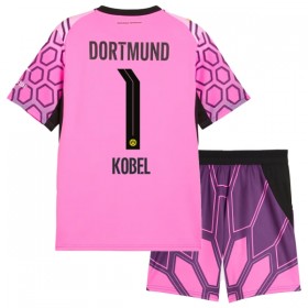 Borussia Dortmund Kobel 1 Målmand Børn Udebane 2026-27 Pink - Fodboldtrøjer (S/S)