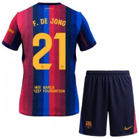 FC Barcelona Frenkie de Jong 21 Børn Hjemme 2026-27 - Fodboldtrøjer (S/S)