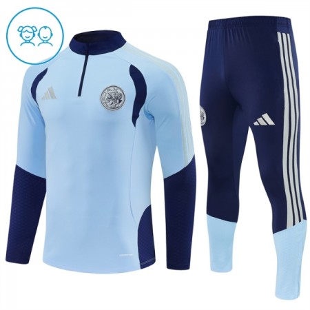 Ajax Børn Trænings Sweatshirt Dragt 2026-27 Blå Kvart-Zip Ajax Børn Trænings Sweatshirt Dragt 2026-27 Blå Kvart-Zip