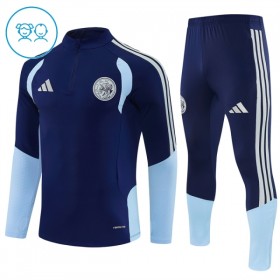 Ajax Børn Trænings Sweatshirt Dragt 2026-27 Blå Kvart-Zip