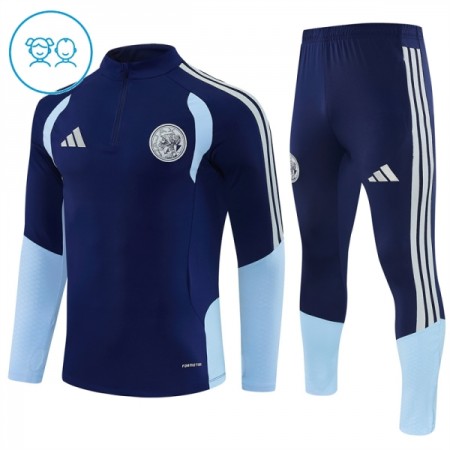 Ajax Børn Trænings Sweatshirt Dragt 2026-27 Blå Kvart-Zip Ajax Børn Trænings Sweatshirt Dragt 2026-27 Blå Kvart-Zip