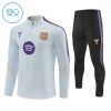 Barcelona Børn Trænings Sweatshirt Dragt 2026-27 Hvid Kvart-Zip Barcelona Børn Trænings Sweatshirt Dragt 2026-27 Hvid Kvart-Zip