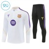 Barcelona Børn Trænings Sweatshirt Dragt 2026-27 Hvid Kvart-Zip Barcelona Børn Trænings Sweatshirt Dragt 2026-27 Hvid Kvart-Zip