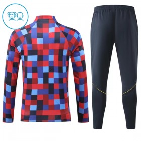 Barcelona Børn Trænings Sweatshirt Dragt 2026-27 Rød Kvart-Zip