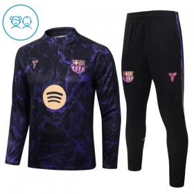 Barcelona Børn Trænings Sweatshirt Dragt 2026-27 Sort Kvart-Zip