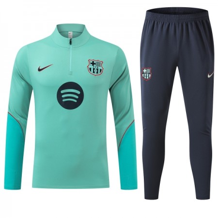 Barcelona Trænings Sweatshirt Dragt 2026-27 Grøn Kvart-Zip Barcelona Trænings Sweatshirt Dragt 2026-27 Grøn Kvart-Zip