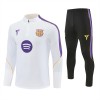 Barcelona Trænings Sweatshirt Dragt 2026-27 Hvid Kvart-Zip Barcelona Trænings Sweatshirt Dragt 2026-27 Hvid Kvart-Zip