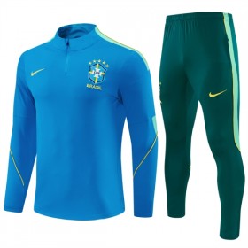 Brasilien Trænings Sweatshirt Dragt 2026-27 Blå Kvart-Zip