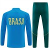 Brasilien Trænings Sweatshirt Dragt 2026-27 Blå Kvart-Zip
