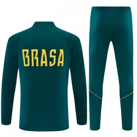 Brasilien Trænings Sweatshirt Dragt 2026-27 Grøn Kvart-Zip