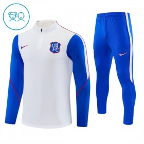 Chelsea Børn Trænings Sweatshirt Dragt 2026-27 Hvid Kvart-Zip