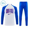 Chelsea Børn Trænings Sweatshirt Dragt 2026-27 Hvid Kvart-Zip