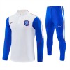 Chelsea Trænings Sweatshirt Dragt 2026-27 Hvid Kvart-Zip Chelsea Trænings Sweatshirt Dragt 2026-27 Hvid Kvart-Zip