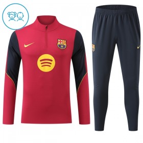 FC Barcelona Børn Trænings Sweatshirt Dragt 2026-27 Rød Kvart-Zip