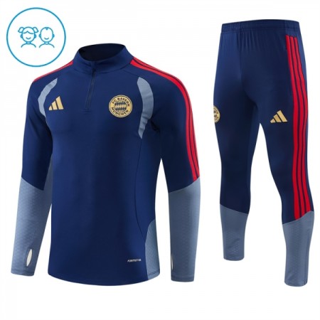 FC Bayern München Børn Trænings Sweatshirt Dragt 2026-27 Blå Kvart-Zip FC Bayern München Børn Trænings Sweatshirt Dragt 2026-27 Blå Kvart-Zip