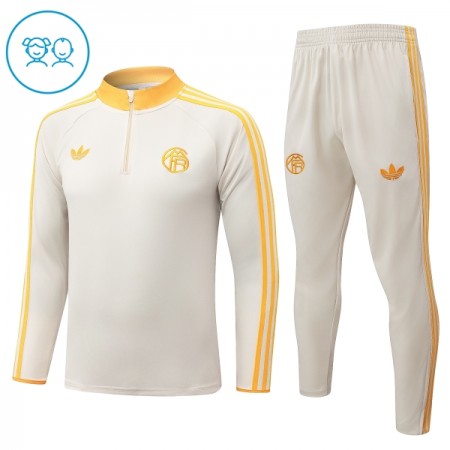 FC Bayern München Børn Trænings Sweatshirt Dragt 2026-27 Hvid Kvart-Zip FC Bayern München Børn Trænings Sweatshirt Dragt 2026-27 Hvid Kvart-Zip