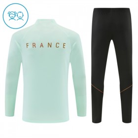 Frankrig Børn Trænings Sweatshirt Dragt 2026-27 Hvid Kvart-Zip