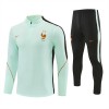 Frankrig Trænings Sweatshirt Dragt 2026-27 Hvid Kvart-Zip Frankrig Trænings Sweatshirt Dragt 2026-27 Hvid Kvart-Zip