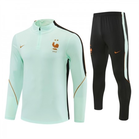 Frankrig Trænings Sweatshirt Dragt 2026-27 Hvid Kvart-Zip Frankrig Trænings Sweatshirt Dragt 2026-27 Hvid Kvart-Zip
