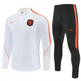 Holland Trænings Sweatshirt Dragt 2026-27 Hvid Kvart-Zip