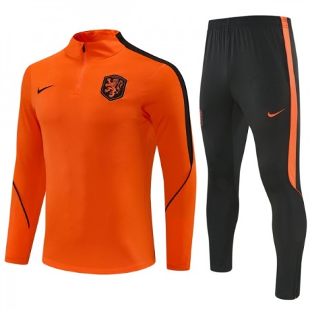 Holland Trænings Sweatshirt Dragt 2026-27 Orange Kvart-Zip Holland Trænings Sweatshirt Dragt 2026-27 Orange Kvart-Zip