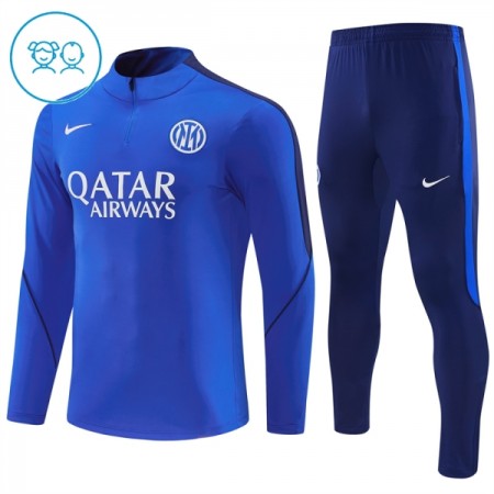 Inter Milan Børn Trænings Sweatshirt Dragt 2026-27 Blå Kvart-Zip Inter Milan Børn Trænings Sweatshirt Dragt 2026-27 Blå Kvart-Zip