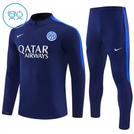 Inter Milan Børn Trænings Sweatshirt Dragt 2026-27 Blå Kvart-Zip Inter Milan Børn Trænings Sweatshirt Dragt 2026-27 Blå Kvart-Zip