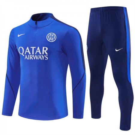 Inter Milan Trænings Sweatshirt Dragt 2026-27 Blå Kvart-Zip Inter Milan Trænings Sweatshirt Dragt 2026-27 Blå Kvart-Zip