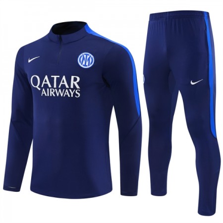Inter Milan Trænings Sweatshirt Dragt 2026-27 Blå Kvart-Zip Inter Milan Trænings Sweatshirt Dragt 2026-27 Blå Kvart-Zip