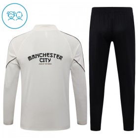 Manchester City Børn Trænings Sweatshirt Dragt 2026-27 Grå Kvart-Zip