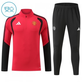 Manchester United Børn Trænings Sweatshirt Dragt 2026-27 Rød Kvart-Zip