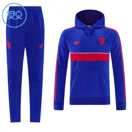 Manchester United Børn Trænings Sweatshirt Dragt Hoodie 2026-27 Blå Manchester United Børn Trænings Sweatshirt Dragt Hoodie 2026-27 Blå