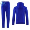 Manchester United Børn Trænings Sweatshirt Dragt Hoodie 2026-27 Blå
