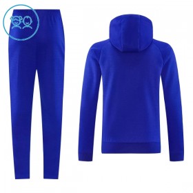 Manchester United Børn Trænings Sweatshirt Dragt Hoodie 2026-27 Blå