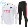 Paris Saint-Germain Børn Trænings Sweatshirt Dragt 2026-27 Hvid Kvart-Zip Paris Saint-Germain Børn Trænings Sweatshirt Dragt 2026-27 Hvid Kvart-Zip