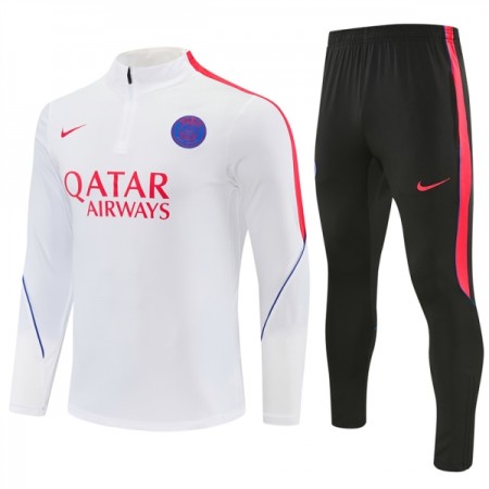 Paris Saint-Germain Trænings Sweatshirt Dragt 2026-27 Hvid Kvart-Zip Paris Saint-Germain Trænings Sweatshirt Dragt 2026-27 Hvid Kvart-Zip