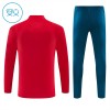 Portugal Børn Trænings Sweatshirt Dragt 2026-27 Rød Kvart-Zip