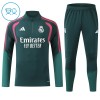 Real Madrid Børn Trænings Sweatshirt Dragt 2026-27 Grøn Kvart-Zip Real Madrid Børn Trænings Sweatshirt Dragt 2026-27 Grøn Kvart-Zip