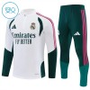 Real Madrid Børn Trænings Sweatshirt Dragt 2026-27 Hvid Kvart-Zip Real Madrid Børn Trænings Sweatshirt Dragt 2026-27 Hvid Kvart-Zip