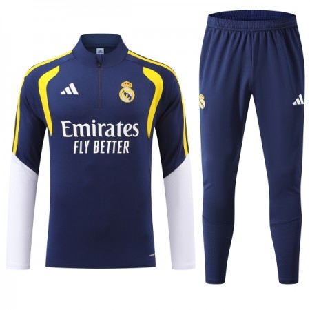 Real Madrid Trænings Sweatshirt Dragt 2026-27 Blå Kvart-Zip Real Madrid Trænings Sweatshirt Dragt 2026-27 Blå Kvart-Zip