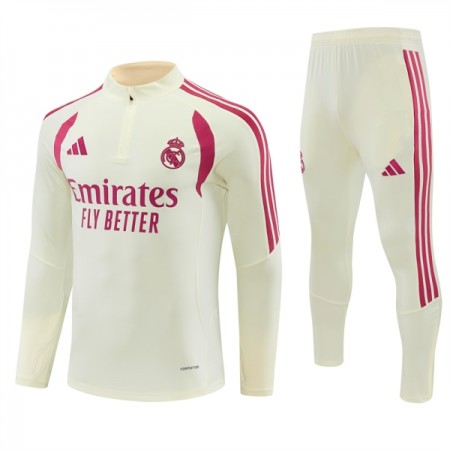 Real Madrid Trænings Sweatshirt Dragt 2026-27 Hvid Kvart-Zip Real Madrid Trænings Sweatshirt Dragt 2026-27 Hvid Kvart-Zip