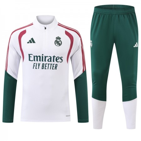 Real Madrid Trænings Sweatshirt Dragt 2026-27 Hvid Kvart-Zip Real Madrid Trænings Sweatshirt Dragt 2026-27 Hvid Kvart-Zip